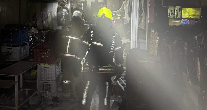 Ayvalık’ta zeytinyağı paketleme tesisindeki yangın söndürüldü