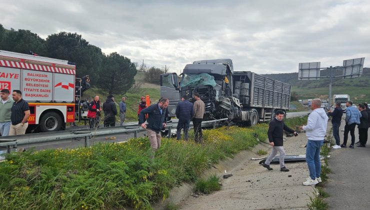 TIR sürücüsü ağır yaralandı