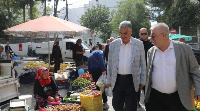 Başkan Ertaş Çarşamba Pazarı’nda esnafı ziyaret etti